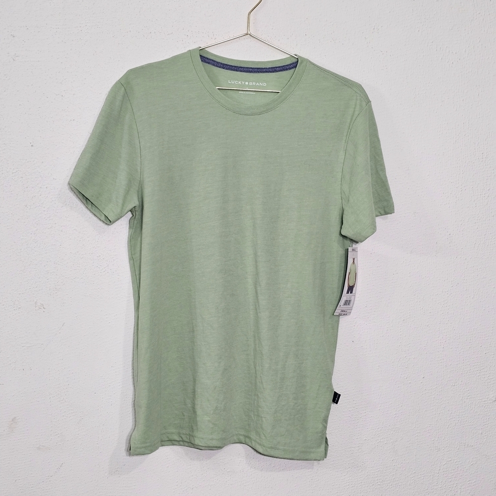 Lucky Brand Men's Green T-Shirt Short Sleeve Sz Small Minimalist